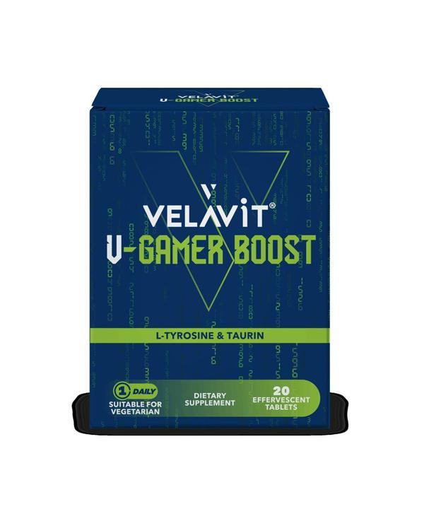 Velavit V- Gamer Boost L-Tyrosine & Taurın 20 Efervesan Tablet - Image 1