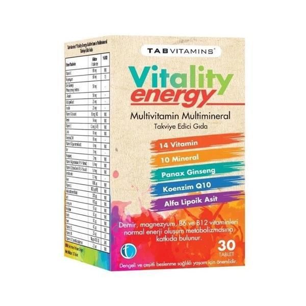 Tab Vitamins Vitality Energy Multivitamin 30 Tablet - Image 1