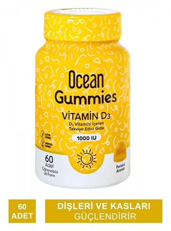 Ocean Gummies Vitamin D3 60 Çiğneme Form - Image 1