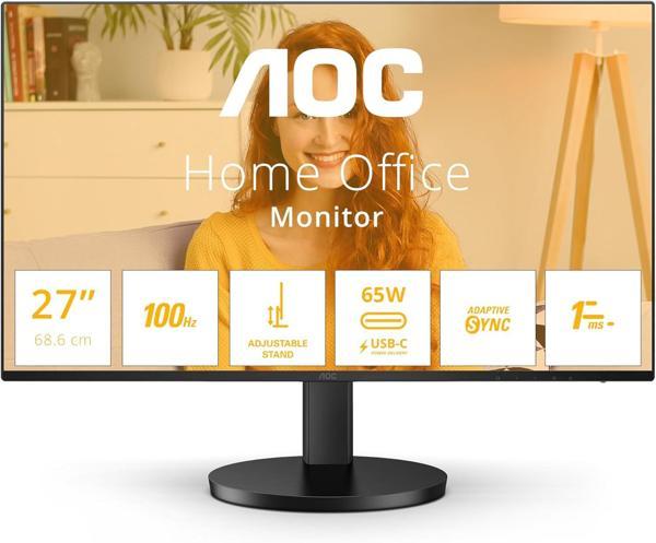 AOC Q27B3CF2 27" 1ms 100Hz IPS USB-C Adaptive-Sync Monitör - Image 1