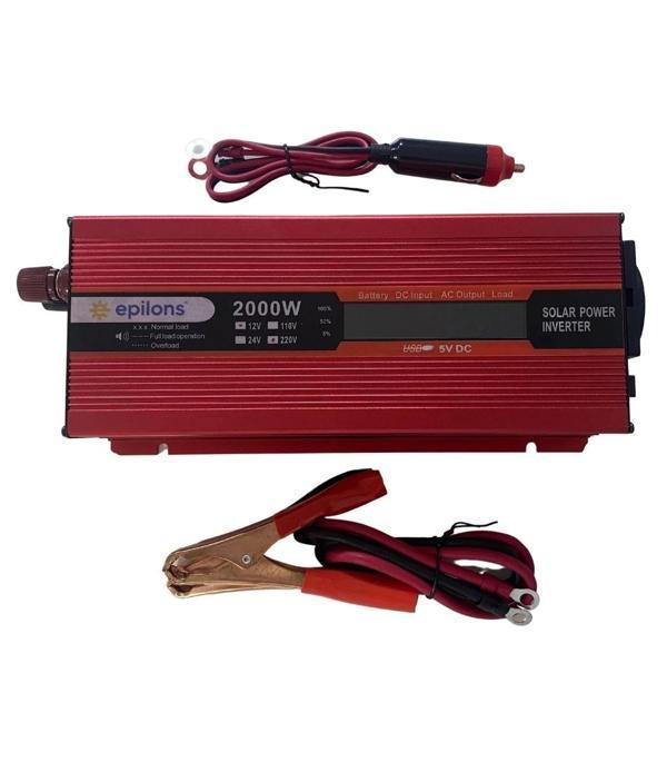 Epilons 12v 2000w Modifiye Sınus İnverter 220v Dijital Göstergeli- Taşınabilir Güç Kaynağı - Image 1