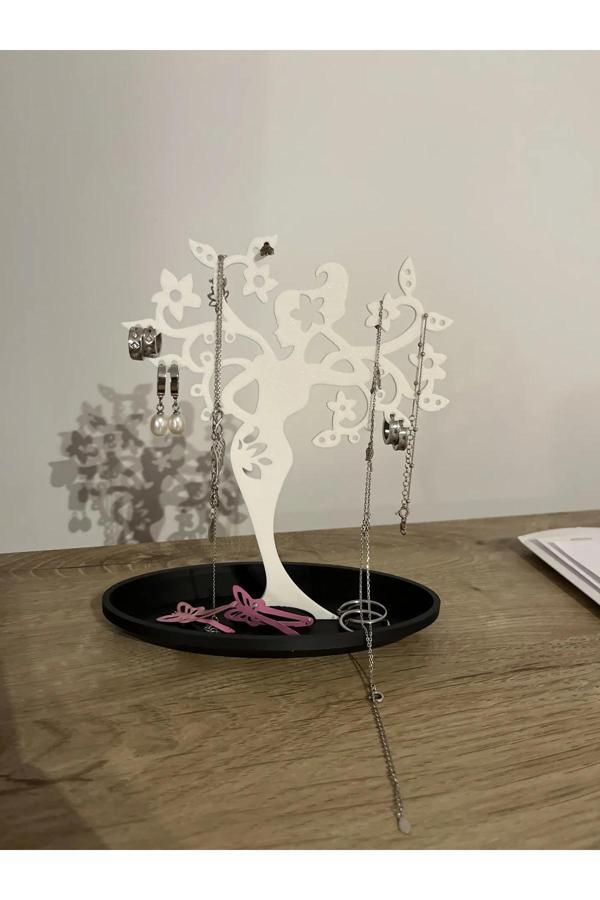 Ela Crafts Dekoratif Ağaç Kız Figürlü Takı Tutucu Stand - 3D Baskı, Küpe, Kolye Ve Yüzük Düzenleyici - Image 1