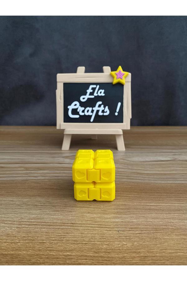 Ela Crafts 3D Stres Küpü – Elden Düşmeyen Stres Giderici Oyuncak, Odaklanma Ve Rahatlama Küpü - Image 1