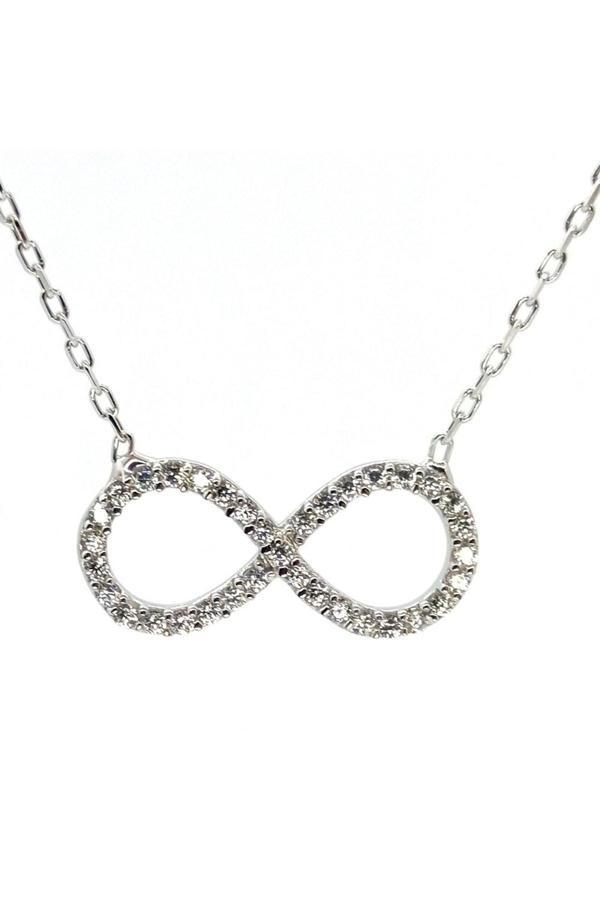 Osmanlı Gümüş Sonsuzluk Bayan Gümüş Kolye Zincir - Image 1