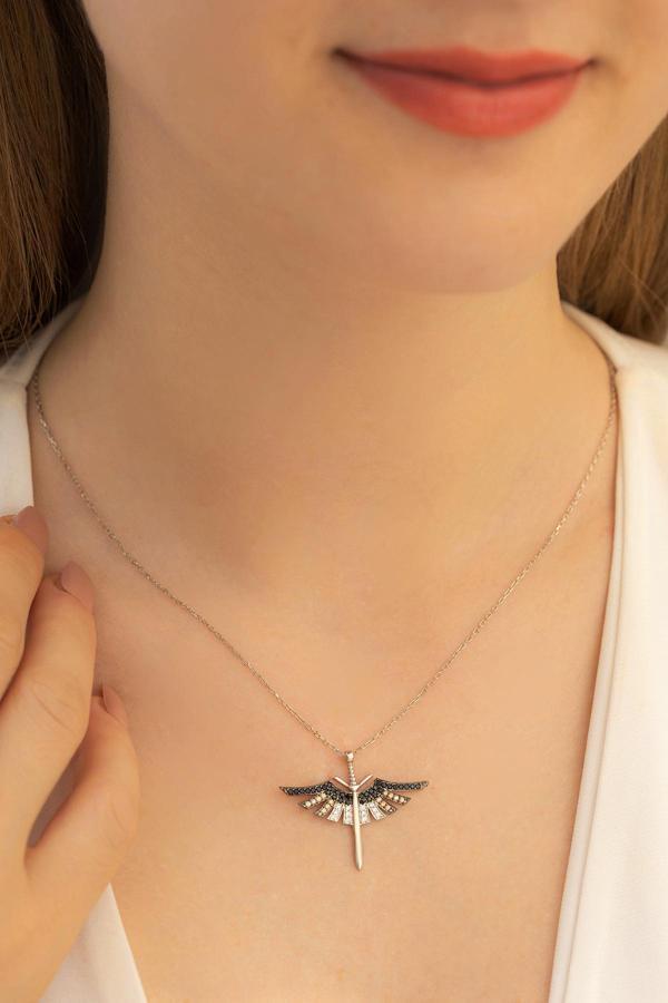 Osmanlı Gümüş Kadın Gümüş Kolye - Mikailin Kılıcı Gümüş Kolye - Image 1