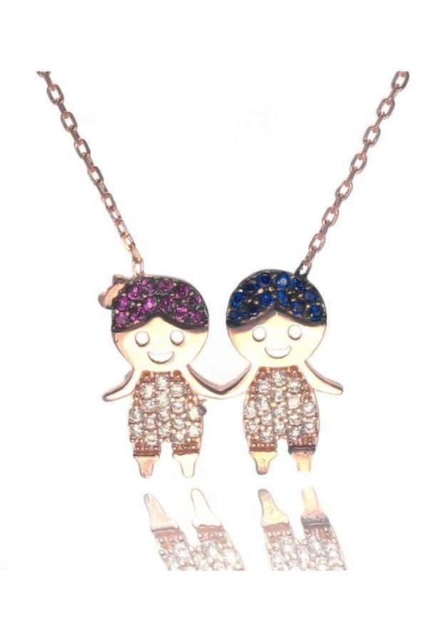 Osmanlı Gümüş Kadın Gümüş Kız Erkek Çocuk Kolye - Image 1