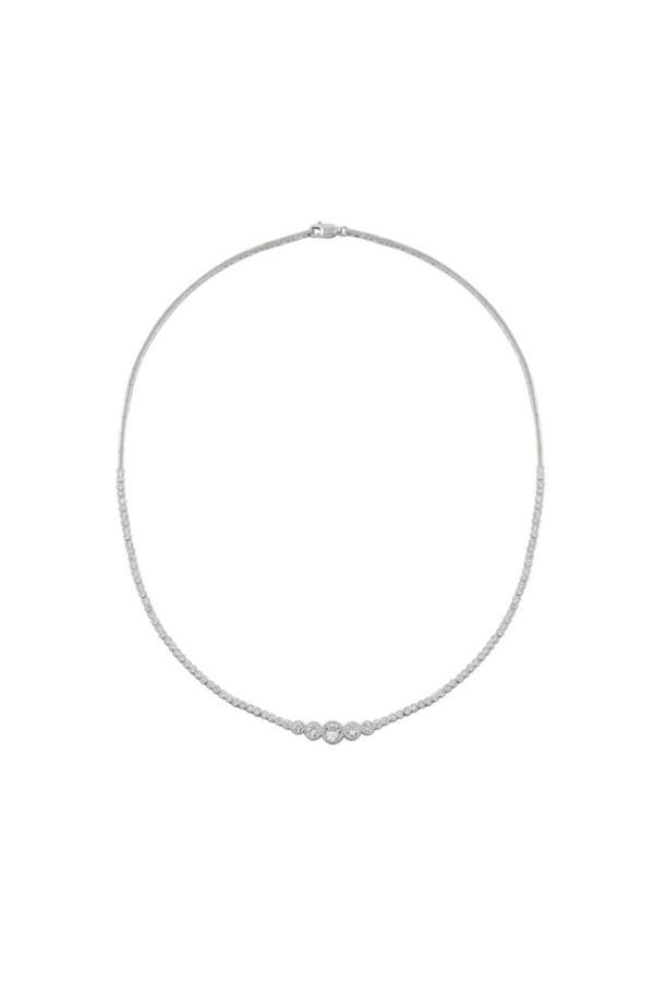 Osmanlı Gümüş Parla Zirkon Taşlı Bayan Gümüş Kolye - Image 1