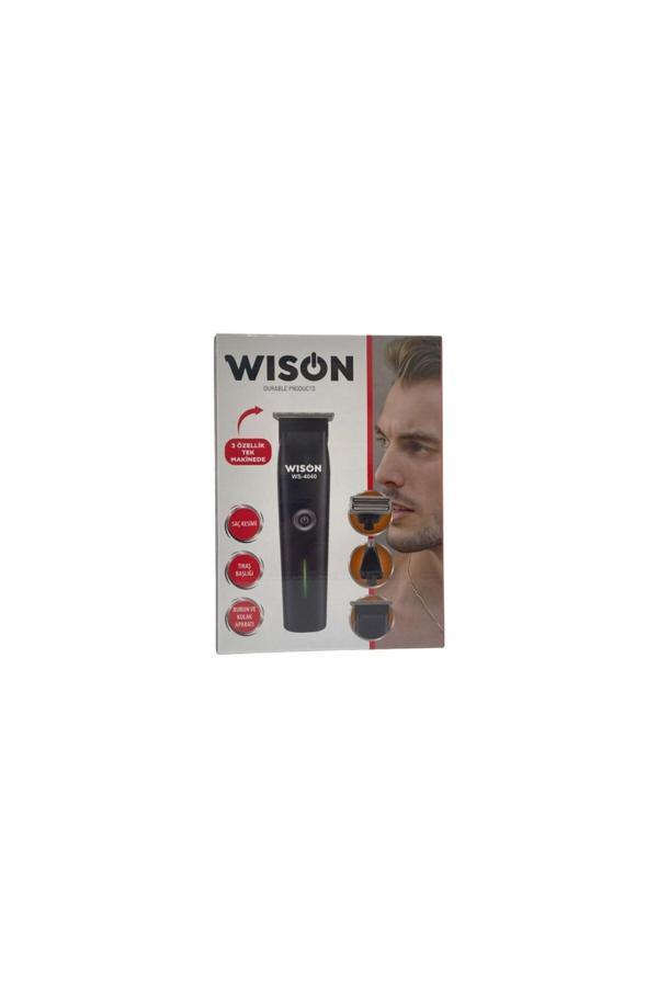 Wison WS-4040 3 In 1 Şarjlı Saç Sakal Tıraş Makinesi - Image 1