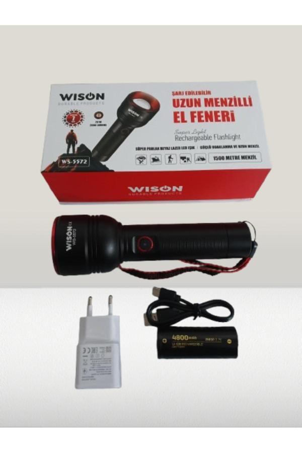 Wison WS - 5572 UZUN MENZİLLİ EL FENERİ - Image 1