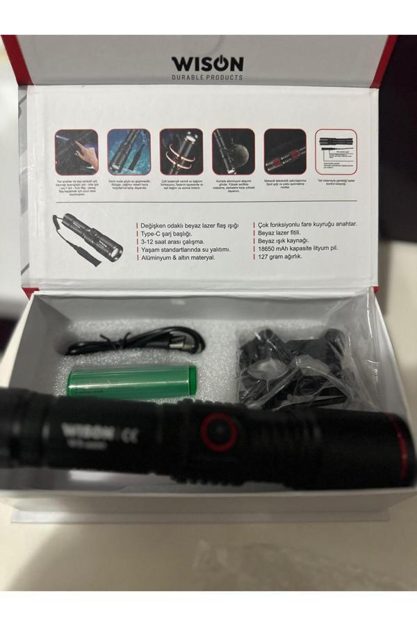 Wison WS-4400 Profesyonel El Feneri – Değişken Odaklı, Lazer Işık ile Maksimum Performans - Image 1
