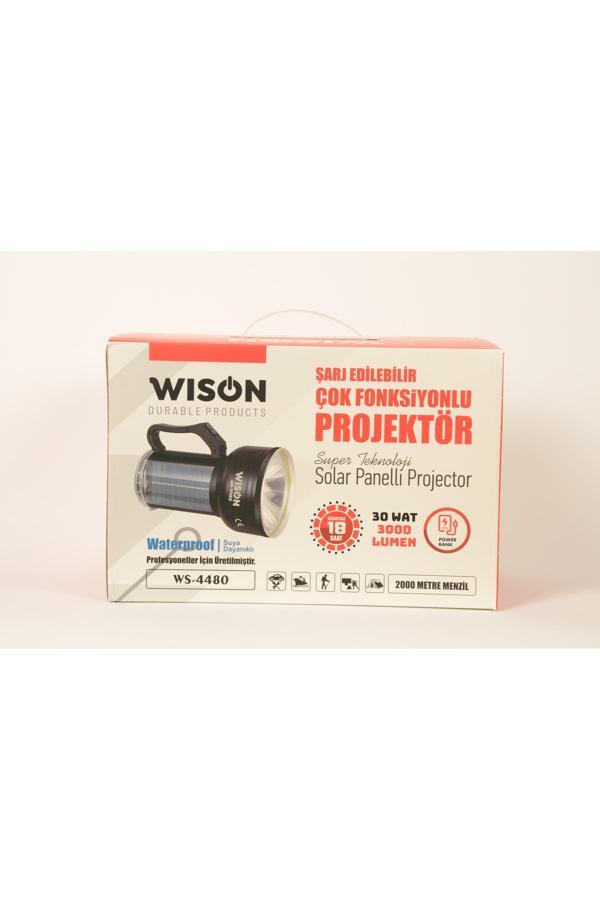 Wison Ws-4480 30Watt 3000 Lümen Suya Dayanıklı Profesyoneller İçin Üretilmiş Fener Siyah - Image 1