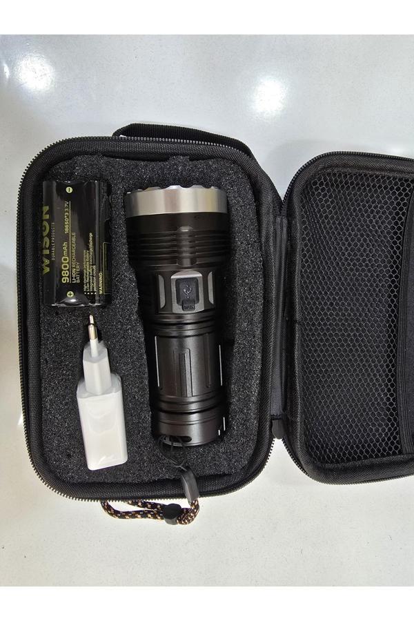 Wison Ws-4510 Şarj Edilebilir Profesyonel El Feneri Siyah - Image 1
