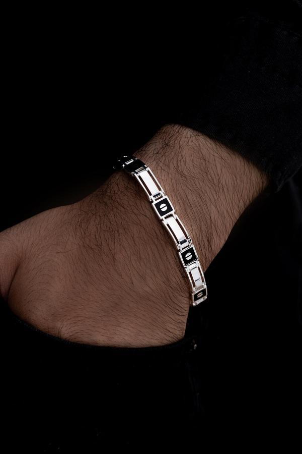 Osmanlı Gümüş Discovery Gümüş Erkek Bileklik Künye - Image 1