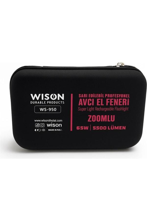 Wison WS-950 5500 lümen 55 Wat Şarj Edilebilir Profesyonel Zoomlu Avcı El Feneri - Image 1