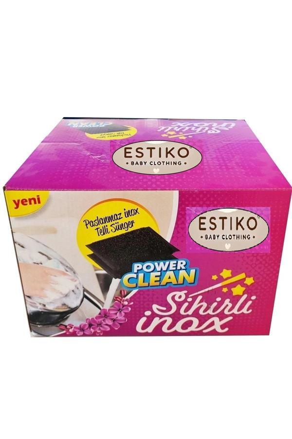 Estiko 24 Paket 2'Li (48 Tekli) Avantajlı Kutu Sihirli Inox Paslanmaz Telli Sünger - Image 1