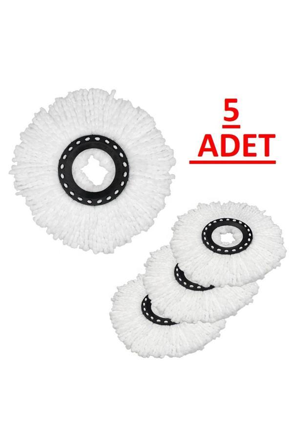 Estiko Döner Başlıklı Mop Yedeği 5 Adet & Yedek Mop Başlığı - Image 1