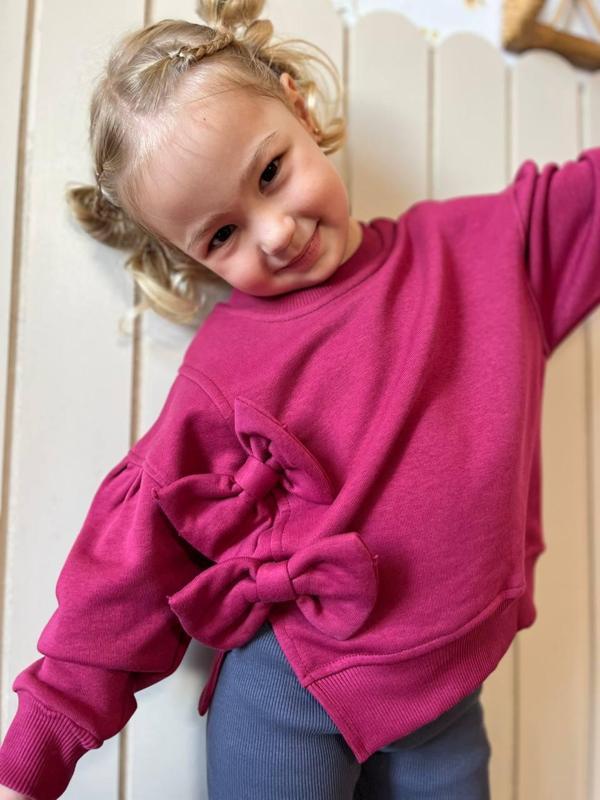 Caps Kız Çocuk Sweatshirt – Fiyonk Detaylı - Image 1