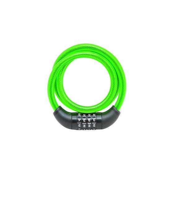 UMT CABLE LOCK KİLİT 12X1000 4 ŞİFRELİ HALAT KLT-241 YEŞİL - Image 1