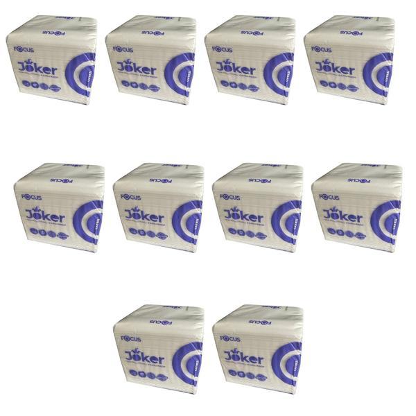 Focus Joker Masaüstü Tek Çek V Katlama Kağıt Dispenser Peçete - 2 Kat - 250 Adetlik 10 Paket - Image 1