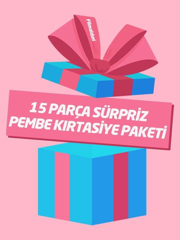 15 Parça Sürpriz Pembe Kırtasiye Paketi - Image 1