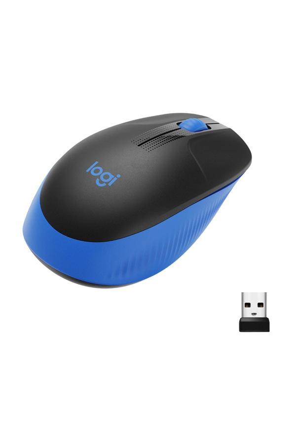 Logitech M191 Büyük Boy USB Alıcılı 1000 DPI Kablosuz Mouse - Mavi - Image 1