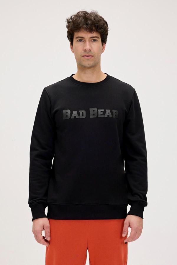 Snow Si̇yah Crewneck Erkek Baskılı Sweatshirt - Image 1