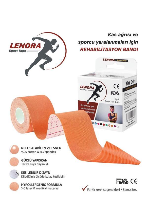 Kinesiology Ağrı Bandı Turuncu 5 Metre X 5 Cm Sporcu Bandı - Image 1