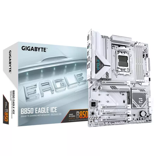 Gigabyte B850 EAGLE ICE AM5 DDR5 8200MHz (OC) ATX Gaming (Oyuncu) Anakart - Image 1