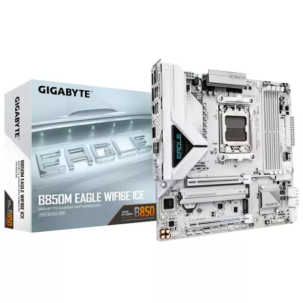 Gigabyte B850M EAGLE WIFI6E ICE AM5 DDR5 8200MHz (OC) mATX Gaming (Oyuncu) Anakart - Image 1