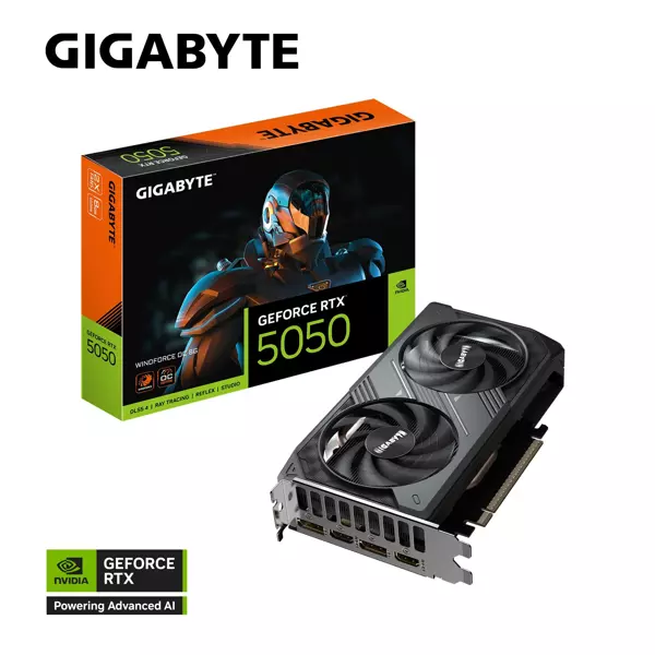 Gigabyte GeForce RTX 5050 WINDFORCE OC GV-N5050WF2OC-8GD GDDR6 8GB 128Bit Gaming (Oyuncu) Ekran Kartı - Image 1