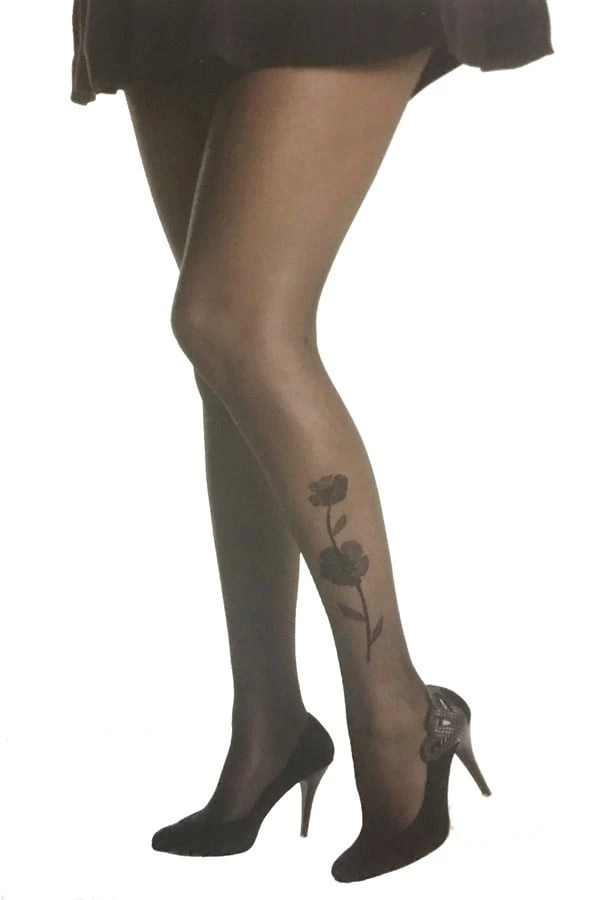 İnce Desenli Külotlu Ester Siyah 2 - Image 1