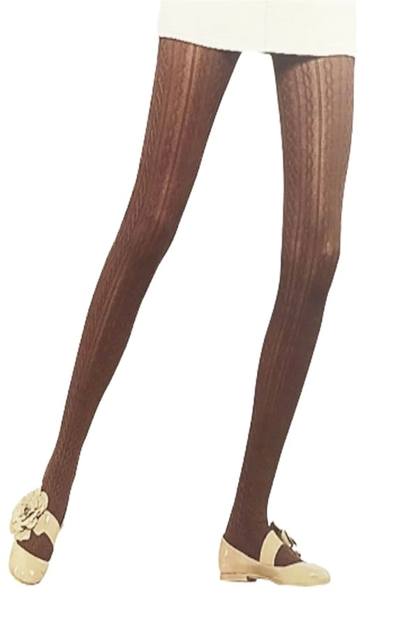 Kadın Kalın Desenli Külotlu 711 Kahve 1 - Image 1