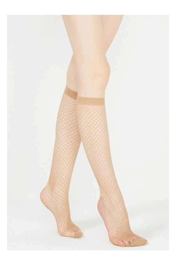 İri Fileli Dizaltı Pantolon Çorabı - Image 1