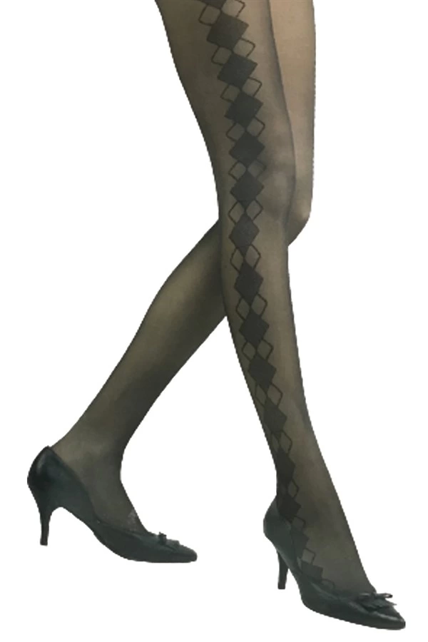 İnce Desenli Külotlu Argil Siyah 2 - Image 1