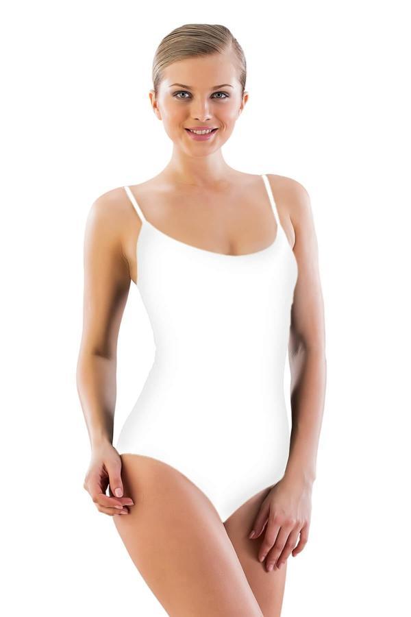 BEYAZ 1969 İp Askılı Çıtçıtlı Body - Image 1