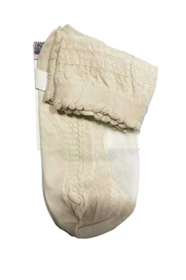 Kadın Kilim Desen Soket Beyaz - Image 1