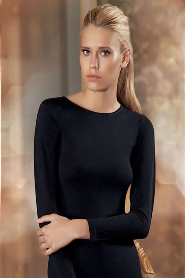 Uzun Kollu Bisiklet Yaka Body B192 - Image 1