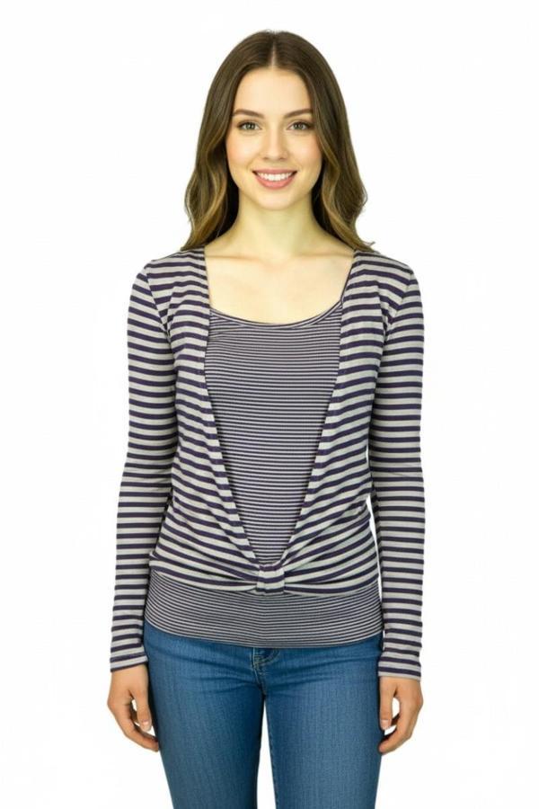 KadınKruvaze Uzun Kol Bluz BRGPG3706 - Image 1