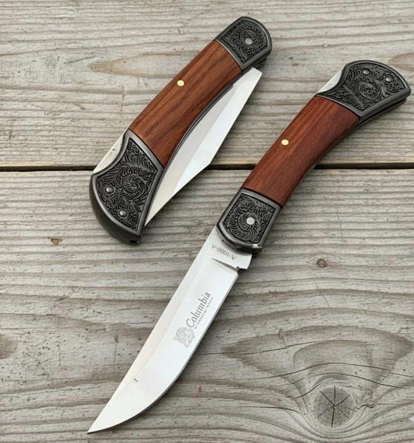 AlsepeteAvm A1050-A Ahşap Kabze Manuel Kamp Çakısı - Image 1