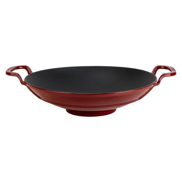 Yuvarlak Wok Döküm Demir Yekpare Çift Kulplu Çap(Ø)38cm. - Image 1