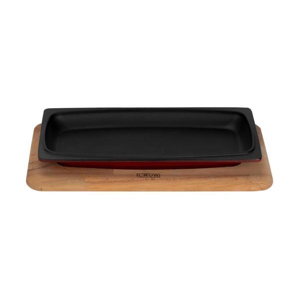 Dikdörtgen Servis Tabağı ve Kayın Servis Ahşabı. Ölçü 30x15cm. - Image 1