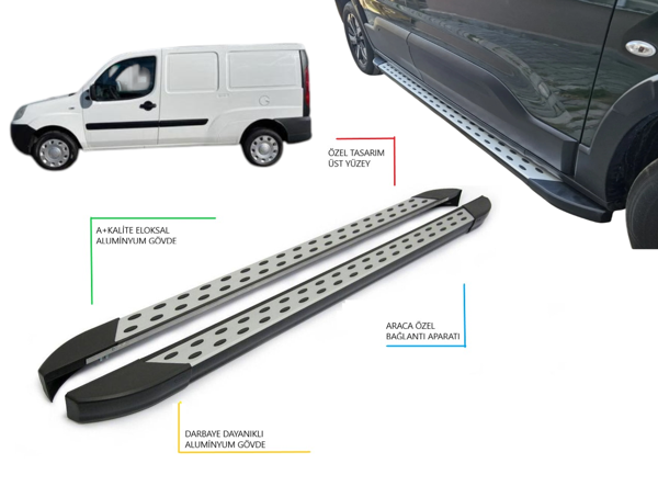 DOBLO MAXİ UZUN ŞASE NOKTALI YAN BASAMAK 2005 2006 2007 2008 2009 - Image 1