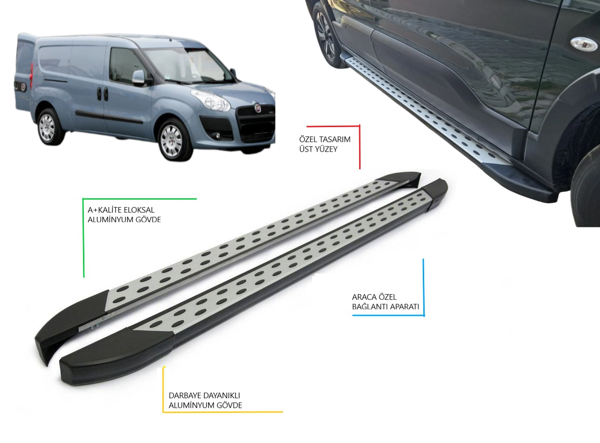 DOBLO MAXİ UZUN ŞASE NOKTALI YAN BASAMAK 2010 2011 2012 2013 2014 2015 2016 2017 2018 2019 2020 2021 - Image 1