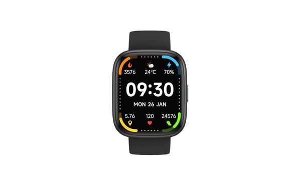 X-weargo Lcd Ekranlı Bluetooth Aramalı Siyah Akıllı Saat - Image 1