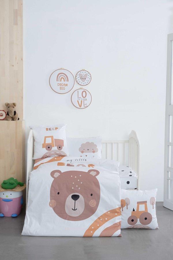 Montisu Mibabies ; Ultra Yumuşak %100 Pamuklu Bebek Odası Takımı: Nevresim Takımı, Kırlent, Duvar Süsü - Image 1