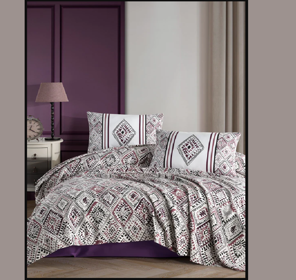ELART Twill Çift Kişilik Pike Takımı (200x220 cm) Mürdüm - Image 1
