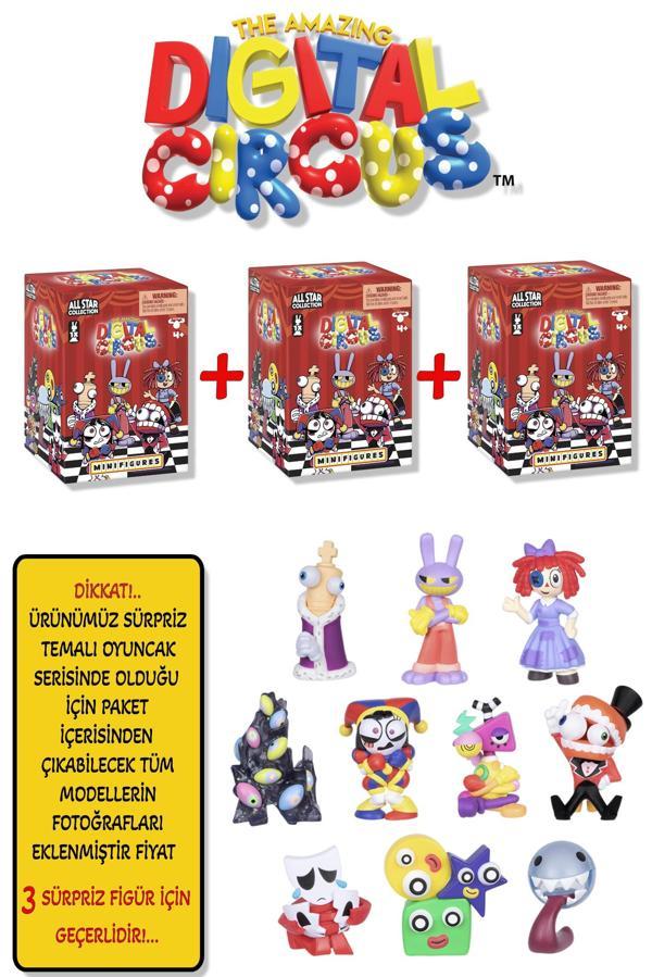 3 ADET Amazing Digital Circus All Star Mini Figür 5 CM 3 Kutu içinde 3 Adet Sürpriz Karakter Geliyor - Image 1