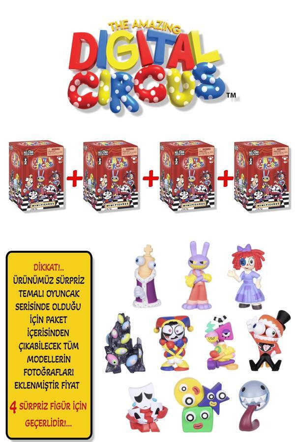 4 ADET Amazing Digital Circus All Star Mini Figür 5 CM 4 Kutu içinde 4 Adet Sürpriz Karakter Geliyor - Image 1