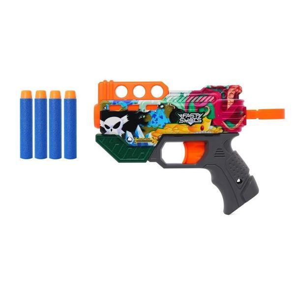 DESENLİ DART ATAN TABANCA 4 LÜ -MGA Kız Erkek Çocuk Oyuncak Eğitici Oyuncaklar - Image 1