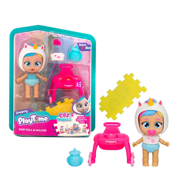 Cry Babies Play Time Mini Bebek ve Yürüteç Kız Erkek Çocuk Oyuncak Eğitici Oyuncaklar - Image 1